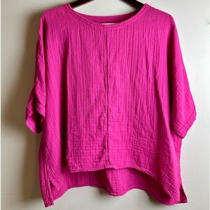 Xirena pink gauze top